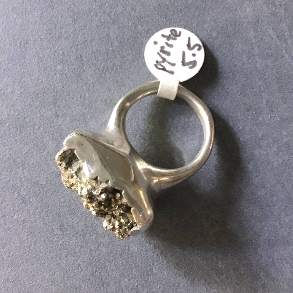 Sterling Silver Pyrite Ring
